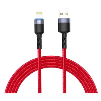 Tellur кабель данных USB на Lightning TLL155354, 1.2m, 5V/3A, 480Mbps, LED свет, прочная нейлоновая оболочка (TLL155354)