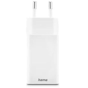 Hama 00201993 GaN зарядное устройство, 45W, 1xUSB-C, 1xUSB-A, PD/QC 3.0, белый (00201993)