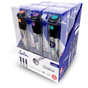 Jata Блендер BT166, 1000 W, 0.83 кг, 1 насадка, титановый нож, 6 скоростей, стальной стержень, мерный стакан 500 мл (BT166)