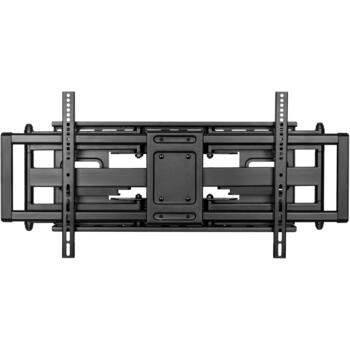 Sbox televizora kronšteins PLB-7486, 43-100 collas, 120kg, 200x200-800x400mm, melns, tērauds, noliecams, griežams (PLB-7486)