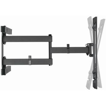 Gembird sienas stiprinājums WM-80ST-05, atbalsta 1 televizoru, 37-80 collas, VESA 200x200-600x400 mm, 50 kg, 180° pagrieziens (WM-80ST-05)