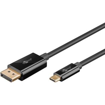 Goobay USB-C к DisplayPort кабель 75704, 1 м, 4K при 60 Гц, до 21.6 Гбит/с, DisplayPort MST, USB 3.1 (75704)