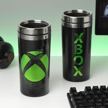 Paladone XBOX metāla ceļojumu krūze PP10504XB, 450 ml, nerūsējošais tērauds, skrūvējams vāks (PP10504XB)