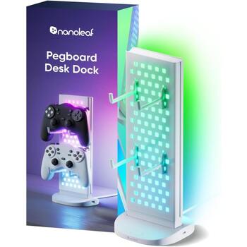 Nanoleaf Pegboard galda dokstacija NL7602K0001A023, 15 W, RGB, 25000 h, IP20, 10 krāsu zonas, 50 lm (NL7602K0001A023)