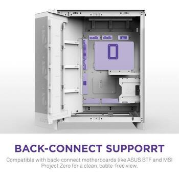 Nzxt Kaste H9 Flow RGB CM-H92FW-R1, 3x140mm priekšējie ventilatori, 1x120mm aizmugurējais ventilators, 420mm radiatori (CM-H92FW-R1)