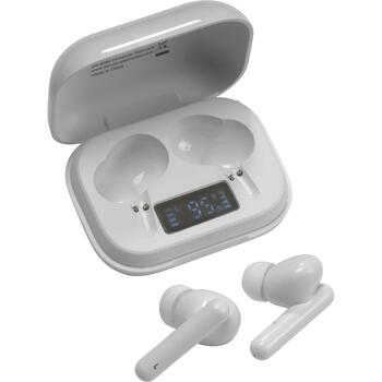 Denver Беспроводные наушники TWE-38 111191120210, 48г, Белый, Bluetooth 5.0, 4ч времени работы, Встроенный микрофон (111191120210)