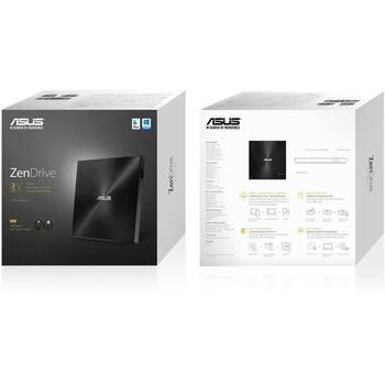 ASUS DVD-привод SDRW-08U9M-U/BLK/G/AS/P2G, USB 2.0, 8x скорость записи DVD+R, 24x скорость записи CD-R, черный, Tray (SDRW-08U9M-U/BLK/G/AS/P2G)