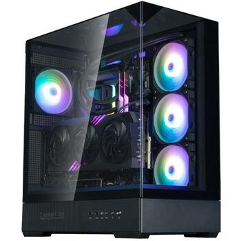 Zalman Datortehnika P40 PRISM BLACK, 3x Combo (3,5 collas vai 2,5 collas), 1x C tipa USB, 2x USB 3.0 (P40 PRISM BLACK)