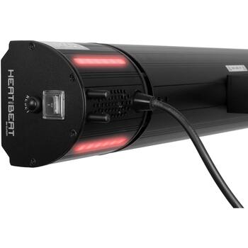 Eurom Обогреватель для террасы 334579, 2000 Вт, IP65, 185 см силовой кабель, Bluetooth управление, LED освещение (334579)
