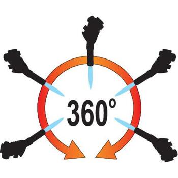 Yato газовая горелка YT-36709, 1.28кВт, 1600°C, пропан-бутан, 93г/ч, угол 360°, пьезоподжиг, регулировка пламени (YT-36709)