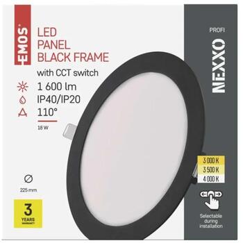 Emos LED светильник NEXXO ZD1343, 18 Вт, 1600 лм, IP40, теплый/нейтральный белый, круглый, 30 000 часов службы (ZD1343)