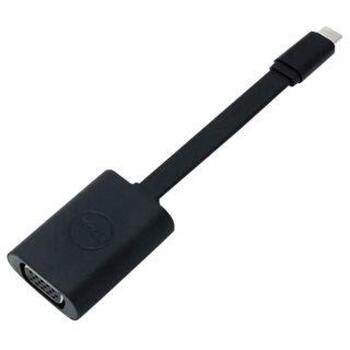 Dell USB-C на VGA адаптер 470-ADFQ, 24 pin USB-C мужской, 15 pin HD D-Sub женский, черный (470-ADFQ)