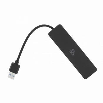Sbox USB centrmezgls H-504, 4 porti, 5 Gbps, USB 3.0, 5V USB, ABS plastmasa, melna (H-504)