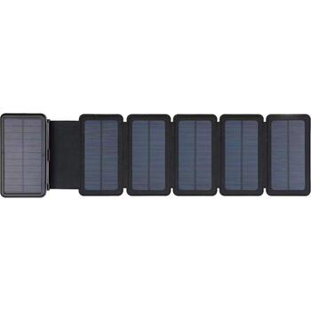 Sandberg Солнечная 6-панельная Powerbank 20000 420-73, 20000 мАч, Литий-полимер, IPX4, 7.5 Вт, 3 устройства (420-73)