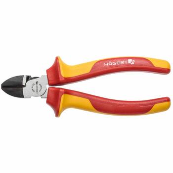 Hogert HT1P909 izolēti sānu griešanas knaibles, 160mm, 1000V, VDE, hroma-vanādija tērauds, 55-60 HRC, DIN 5749, EN 60900 (HT1P909)