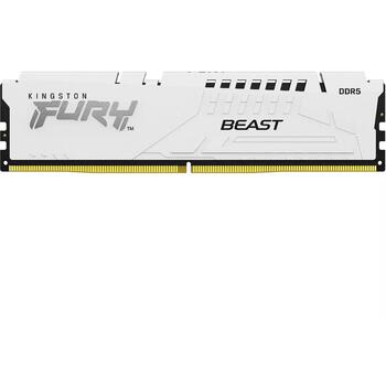 Kingston FURY Beast память KF560C30BWE-32, 32GB, 6000MT/s, DDR5, CL30, DIMM 288-pin, белая, EXPO, XMP 3.0, небуферизованная (KF560C30BWE-32)
