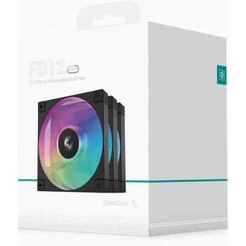 Deepcool Dzesētājs R-FD12-BKAPN3-G, 120mm, 63.6 cfm, 400-2050 rpm, 26.9 dBA, 3 ventilatori, 8 kontaktu kabelis (R-FD12-BKAPN3-G)