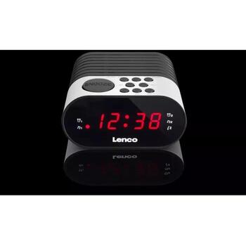 Lenco CR-07 White радиобудильник, FM-радио, 10 станций, 0.30 Вт, LED-дисплей, двойной будильник, таймер, дремота (CR-07 White)