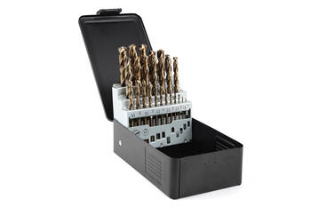 Urbumu komplekts Kamasa Cobalt, K10934, KAMASA TOOLS, 25 gab. dažādu izmēru (1-13 mm) tērauda urbji ar 5% kobalta sakausējumu (K10934)
