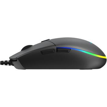 Baracuda Игровая мышь BGM-111 CRAB-B, 3600 DPI, 1.5m, 6 кнопок, черная, оптический сенсор, подсветка (CRAB-B)