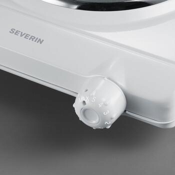 Severin Mini plīts 1091, 1500 W, Balta, 1 riņķis, Elektriskā, Diametrs: 185 mm (1091)