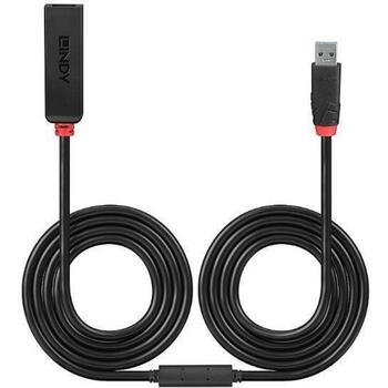 Lindy 43400 USB удлинитель 3м, 5Гбит/с, USB Type A мужской / USB Type C женский, кабель адаптера питания в комплекте (43400)