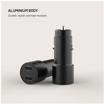Fixed Dual USB-C Car Charger, 65W, PD 3.0 (FIXCC65-CC-BK)