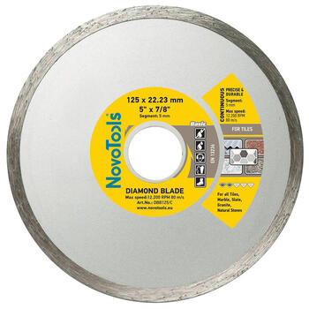 Dimanta griezējdisks 125x22.2mm NOVOABRASIVE (DBB125/C)