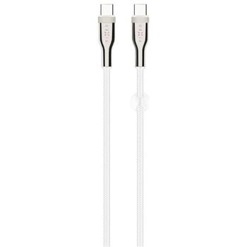 Fixed Оплетенный кабель FIXDB-CC12-WH, 1.2м, 100W, USB-C, 480 Мбит/с, металлические разъемы (FIXDB-CC12-WH)