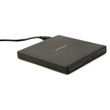 Gembird DVD-USB-04, внешний CD/DVD привод/записывающее устройство, USB 2.0, 24x скорость записи CD, 8x скорость записи DVD, черный (DVD-USB-04)