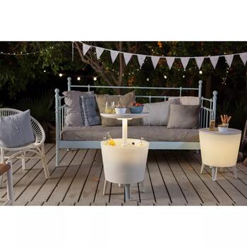 Keter Illuminated Cool Bar 29204184, 49,5x49,5x57-84,5 см, белый, с подсветкой, охладитель (29204184)