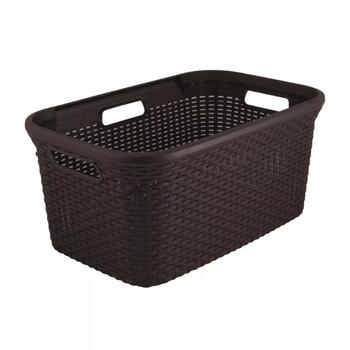 Curver корзина для белья Style 0800708210, 45л, 59,2x38x27см, пластик, тёмно-коричневый (0800708210)