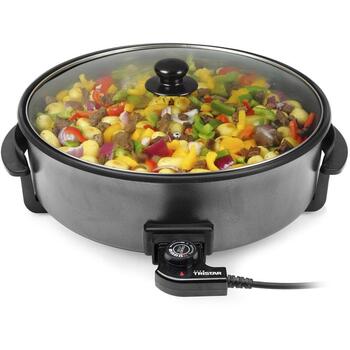 Tristar Multifunkcionāla Grila Panna XXL PZ-9145, 1500 W, 230 V, 7.5 l, melna, 5 temperatūras iestatījumi, neslīdošas kājas (PZ-9145)