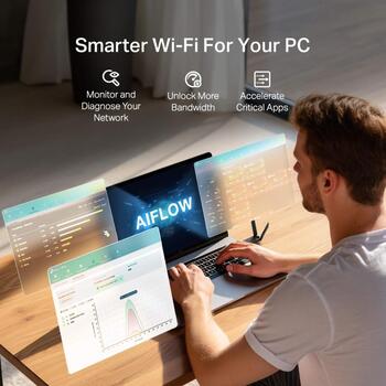 TP-Link Wi-Fi адаптер Archer TBE400U Plus, 2.4 GHz, 5 GHz, 6 GHz, 802.11ax, 6.5 Gbps, высокий усилитель (Archer TBE400U Plus)