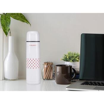 Beper Термос BI.504, 500ml, нержавеющая сталь, красная точка, кружка (BI.504)