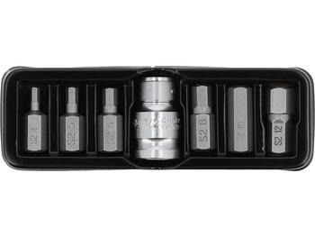 Yato набор бит для отвертки YT-0412, 7 шт, 30 мм, шестигранный, 58-62 HRC, S2, 1/2