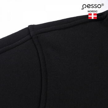 Pesso Jaka ar kapuci TURIN_BL-3XL, 3XL, melna, 65% kokvilna, 35% poliesteris, 300 g/m², rāvējslēdzējs, regulējama kapuce (TURIN_BL-3XL)