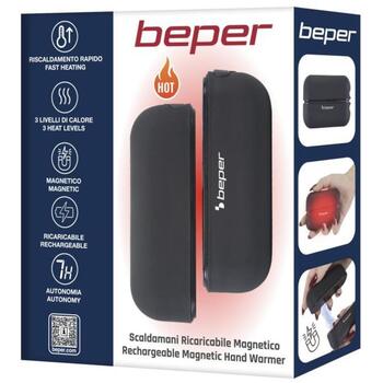 Beper грелка для рук P203TFO050, 7W, 3 уровня нагрева, зарядка USB-C, 9.5x6.5x2.5cm, ABS + алюминий (P203TFO050)