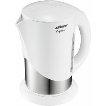 Zelmer Электрический чайник ZCK7630W 71505119P, 2200 W, 1.7 л, белый, 360° основание, фильтр, автоотключение (71505119P)