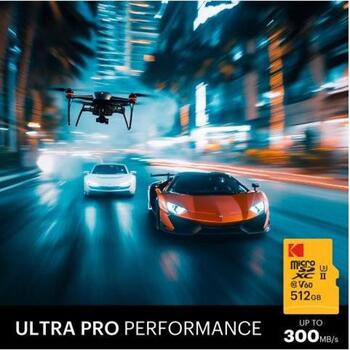 Kodak MicroSDXC 128GB UHS-II U3 A1 V60 Ultra Pro (EKMSDM128GUHS2V1K)