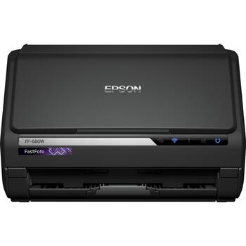 Epson Dokumentu skeneris FastFoto FF-680W B11B237401, 216 x 910 mm, 600 x 600 DPI, 100 loksnes, bezvadu, divpusēja skenēšana (B11B237401)