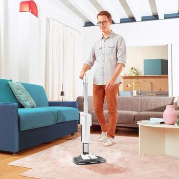 Polti tvaika mops Vaporetto SV610_Style PTEU0304, 1500 W, 0,5 L, 7,5 m, 20 s, pelēks/balts, regulējams tvaiks (PTEU0304)