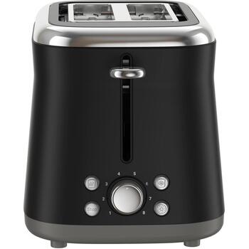 Tefal Tosteris TT7208E0, 850W, 2 šķēles, 8 apbrūnināšanas līmeņi, nerūsējošā tērauda korpuss, melns, augsta pacēlāja funkcija (TT7208E0)