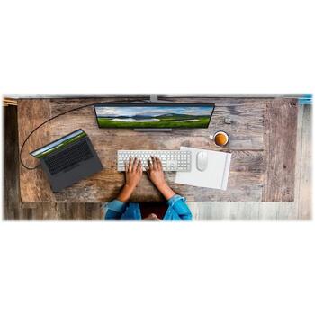Dell Клавиатура и мышь KM5221W Pro 580-AKFB, 2.4GHz, 3 кнопки, QWERTY, Русский, белый, беспроводной, мышь в комплекте (580-AKFB)