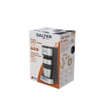 Salter Кофеварка EK2732FVDE, 750W, нержавеющая сталь, цифровая, моемый фильтр, молотый кофе/капсулы (EK2732FVDE)