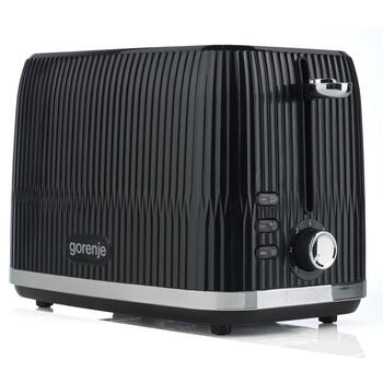 Gorenje T850DPB тостер для поджаривания хлеба 850W 2 слота разморозка подогрев 7 уровней Черный (T850DPB)