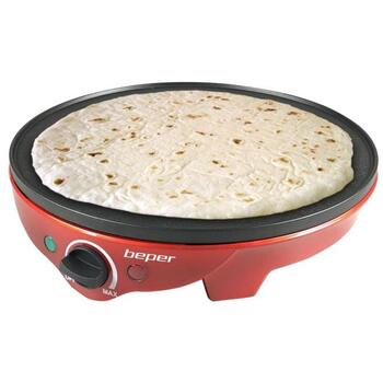 Beper Блинница BT.700Y, 1300 W, 300 mm, регулировка температуры, антипригарное покрытие, инструмент для блинов (BT.700Y)
