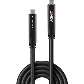 Lindy USB-C к USB-C кабель 43333 10м, скорость передачи данных до 5Gbps, поддержка DP 1.4, 4K 30Hz, 60W питания (43333)