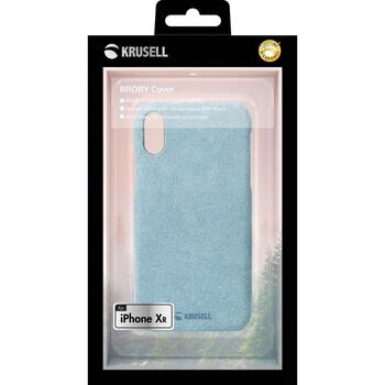 Krusell Telefona vāciņš 61467, 15,5cm, zila, zamšāda, aizmugurējais vāciņš, izgriezums kamerai, aizsardzība pret skrāpējumiem (61467)