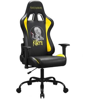 Subsonic Игровое Кресло SA5609-IM1, черное с желтой вышивкой, синтетическая кожа, 3 класс, металл, 5 колес, 14.5кг, 90° - 135° (SA5609-IM1)